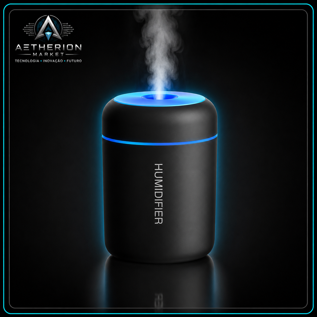 Umidificador de Ar Ultrassônico Aetherion Zen Pro LED 7 Cores