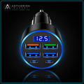 Carregador Veicular Turbo 6 em 1 USB-C Fast Charge