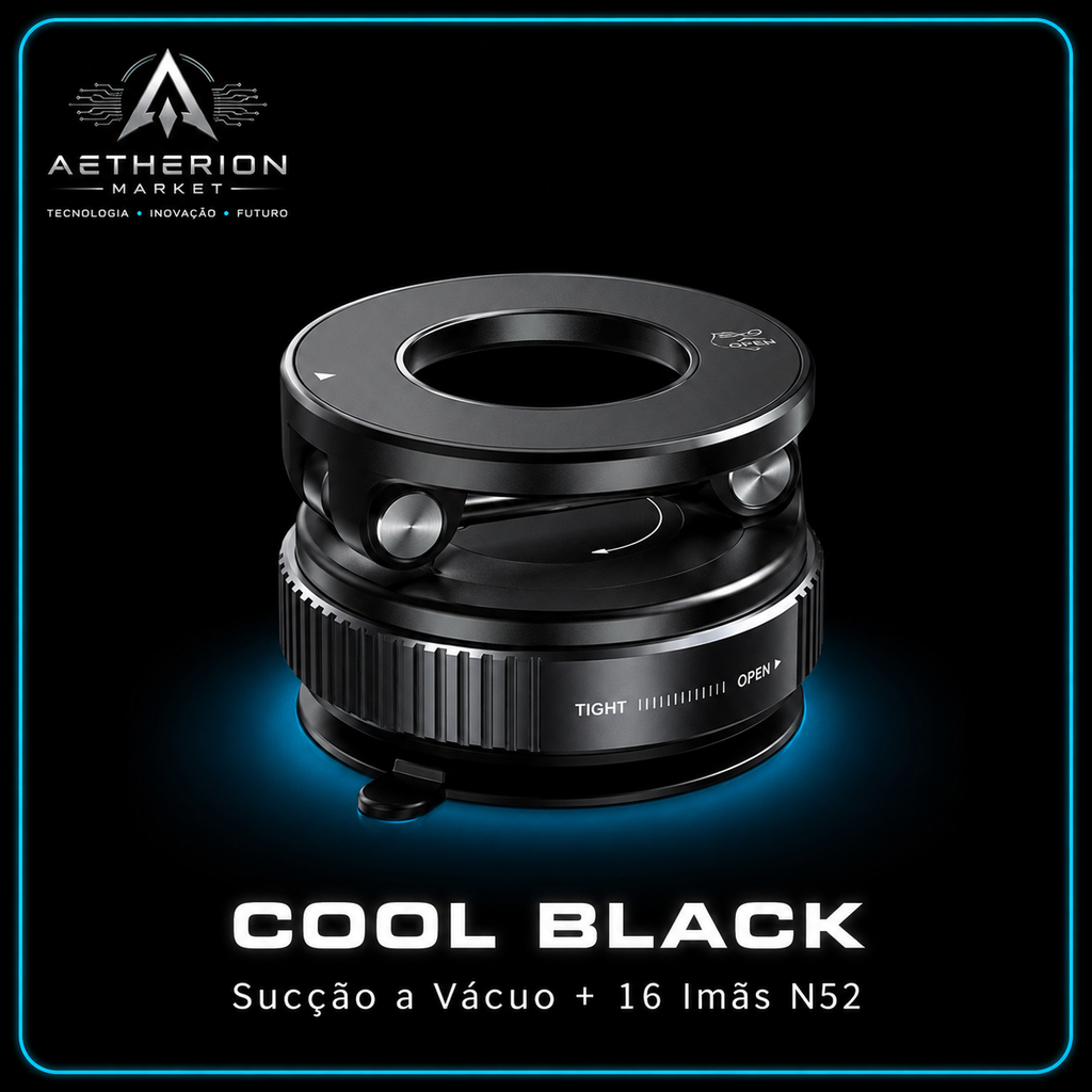 Suporte para celular magnético 360° com Sucção a vácuo para carro