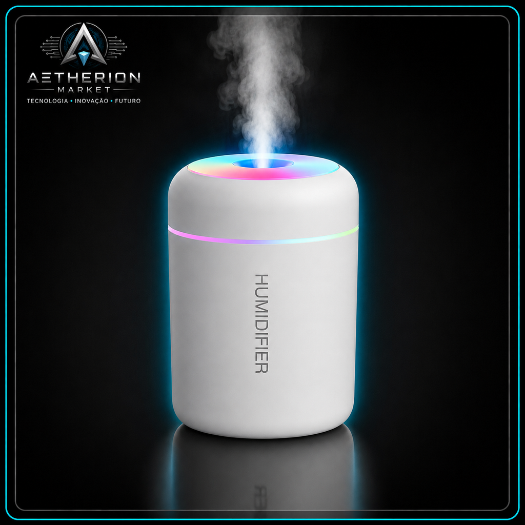 Umidificador de Ar Ultrassônico Aetherion Zen Pro LED 7 Cores