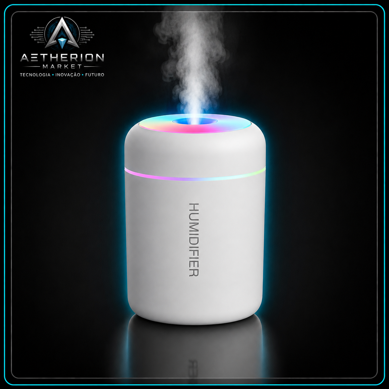 Umidificador de Ar Ultrassônico Aetherion Zen Pro LED 7 Cores